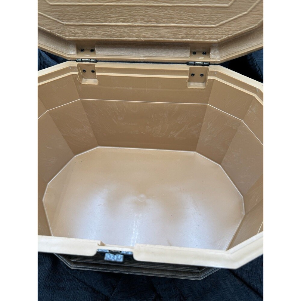 Vintage Lerner Faux Wood Sewing Box with Plastic Insert for Notions and Handle - Picture 6 of 6